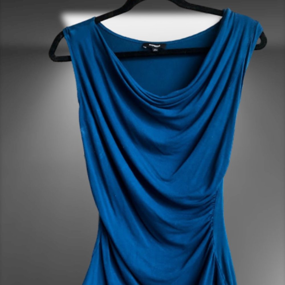 Drapey Teal Blouse